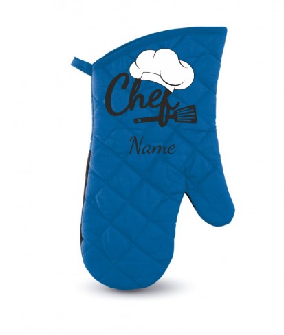 Personalised Blue Chef Oven Glove